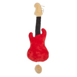 42636 stoffen rode gitaar met ratel achterzijde