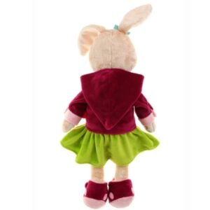 S 42174 Sigikid knuffel konijn met jurk, vest en schoenen om te leren achterzijde